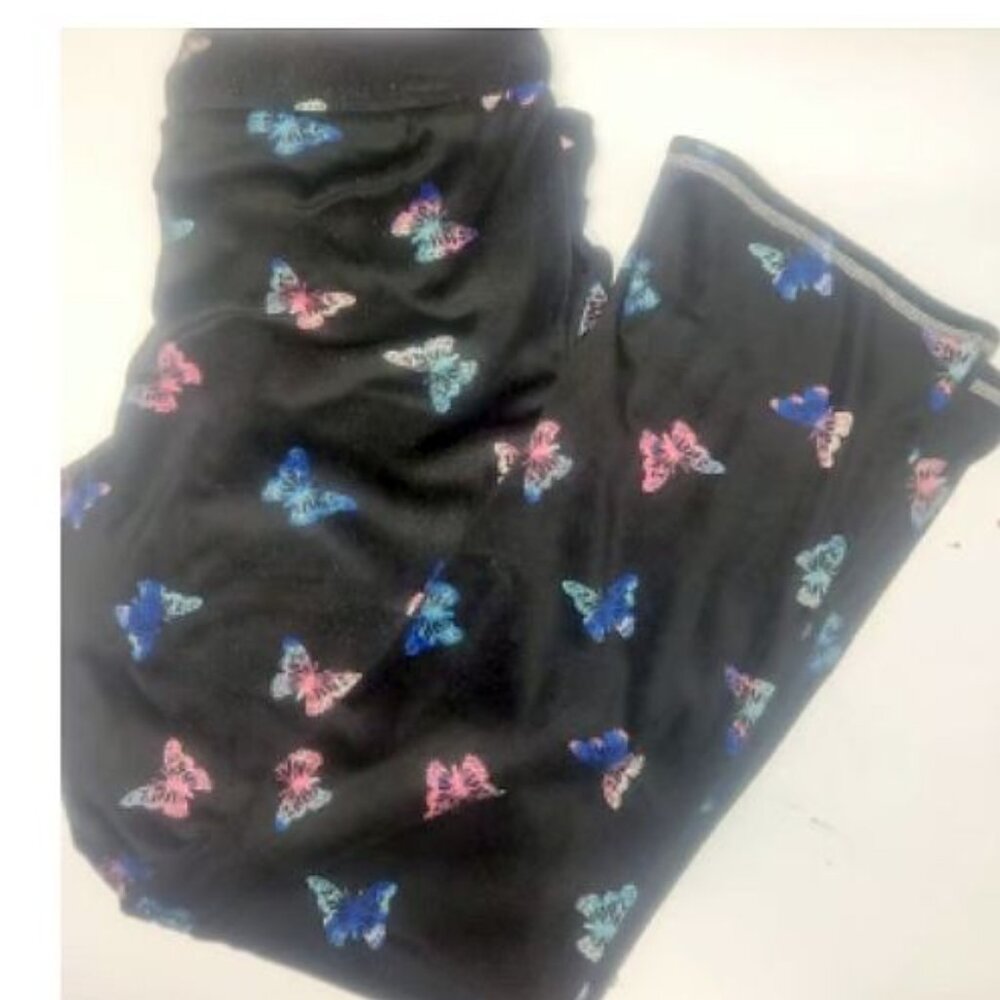 Dollhouse Pajama/lounge pants, Black w/ Butterflies in size Medium-P
